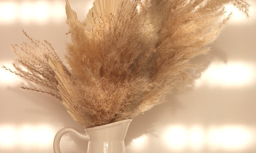 Bouquets de fleurs et plantes séchées